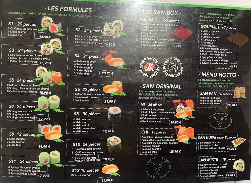 San三Sushi Montpellier - Menu Image 3
